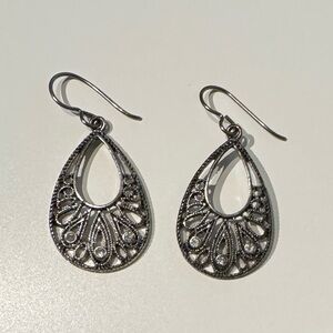 Elegant Silver Teardrop Earrings